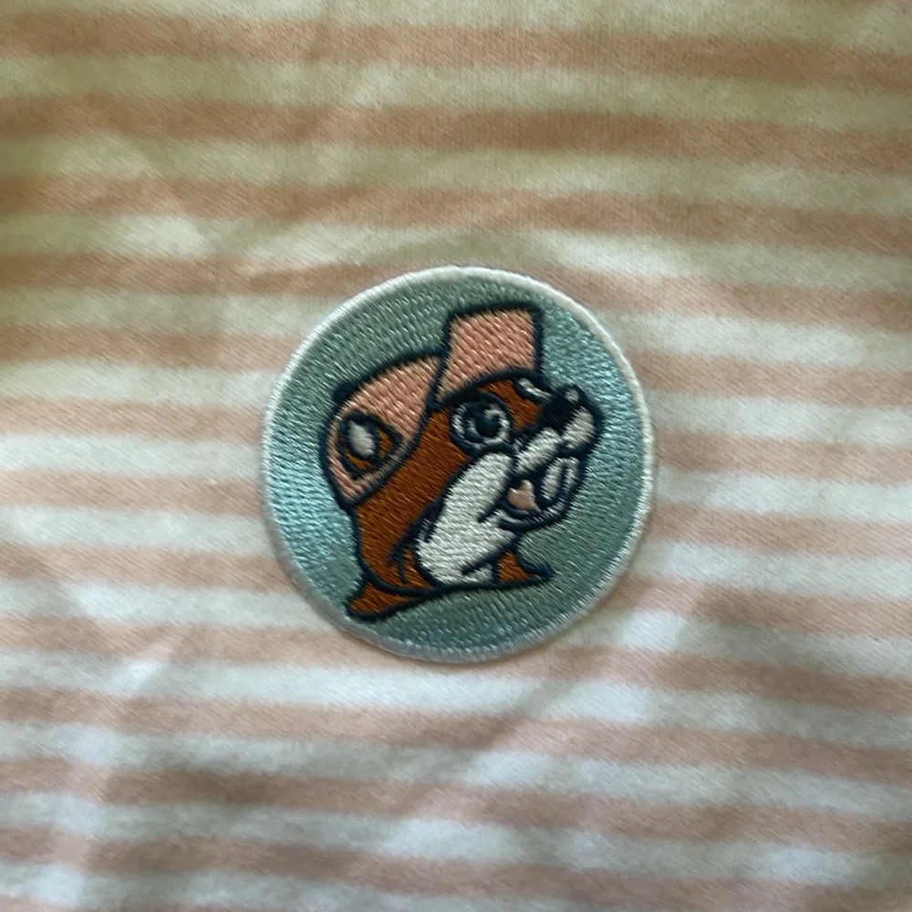 Buc-ee’s Newborn Pink & White Striped Bib